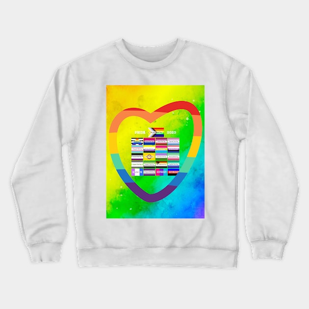 Inclusive Pride Flags Crewneck Sweatshirt by Jay Major Designs